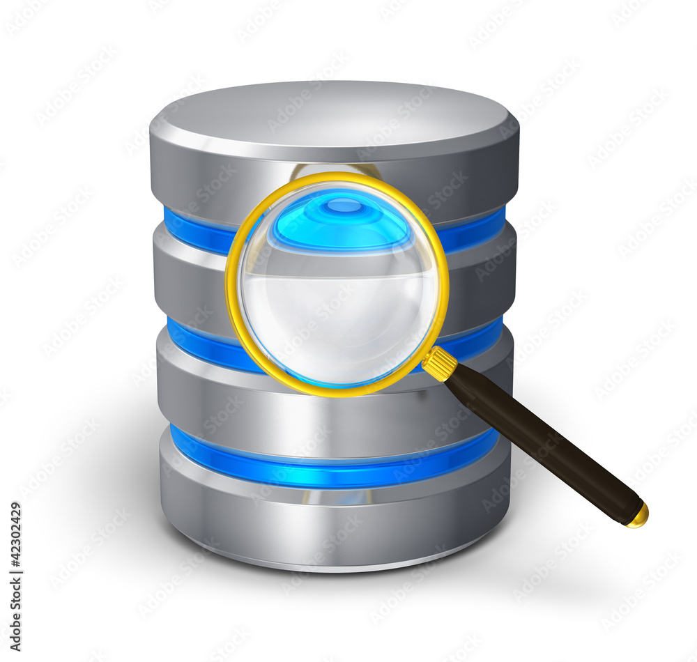 Aufkleber file search and hard disk diagnostics concept