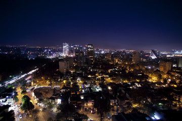 Fototapeta na wymiar Mexico City Skyline w nocy