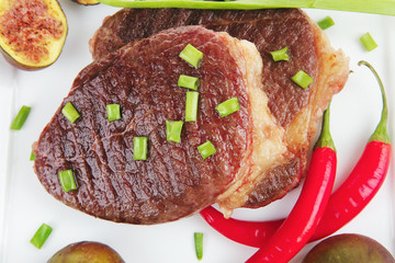 meat entree : grilled beef steak