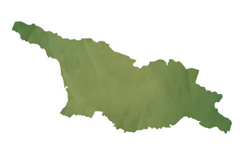 Old green map of Georgia