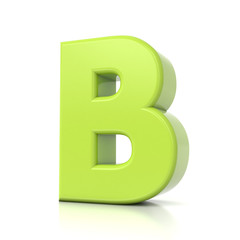 3D green letter collection - B