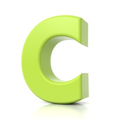 3D green letter collection - C