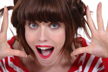 Eccentric brunette