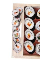 California Roll with Avocado Salmon and live crab