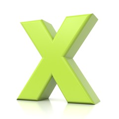 Obraz premium 3D green letter collection - X