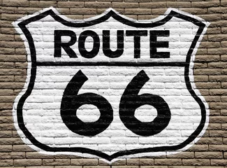 Papier Peint photo Lavable Route 66 Mur de la Route 66
