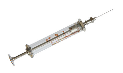 Medical syringe.