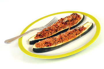 Courgettes farcies façon végétarienne