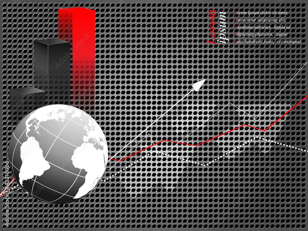 Poster vector background with globe. eps10