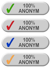 4 CB-Button grau 100 % ANONYM