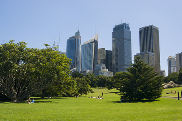 Obraz premium Park with City in Background