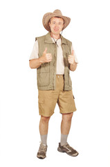 Happy man on vacation