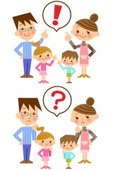 家族　親子　表情