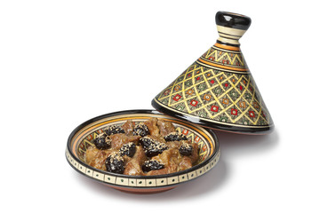 Moroccan dish with meat and plums