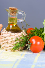 Vegetables and olive oil