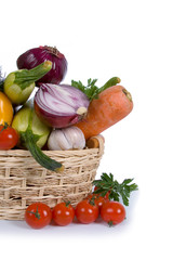 Fresh vegetables in the basket