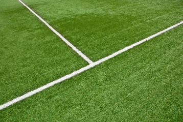 Obraz premium Linea bianca su campo da giocco