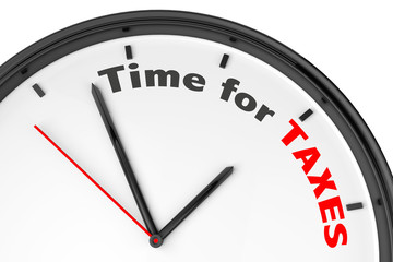 Obraz na płótnie Canvas Time for Taxes concept