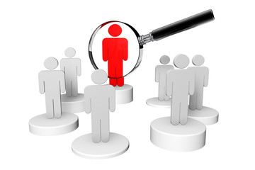 Magnifier with leader