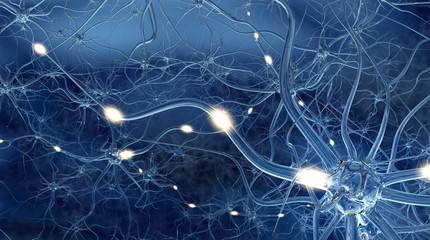 Reizweiterleitung in den Nervenzellen - obrazy, fototapety, plakaty