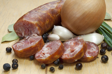 Raw polish sausage