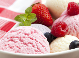 Ice Cream With Berry Fruits