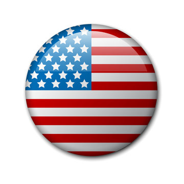 Vector badge with american flag