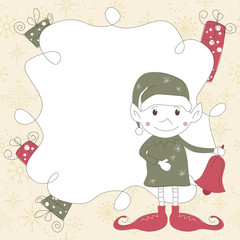 Vector Christmas and New Year greeting card