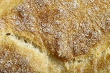 Details of country bread crust for texture or background