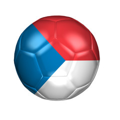 Obraz premium 3D soccer balls with national flag. Country Czech Republic