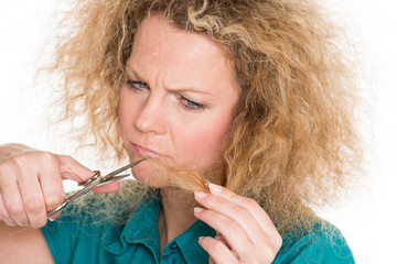 splissiges sprödes haar