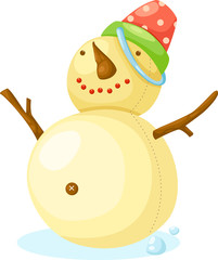 Snow Man vector illustration