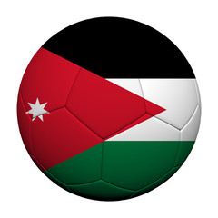 Jordan Flag Pattern 3d rendering of a soccer ball