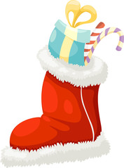 christmas sock.vector illustration