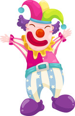 clown vector illustration on a white background