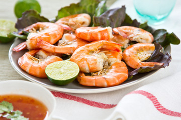 Steamed Prawn with sweet chilli sauce