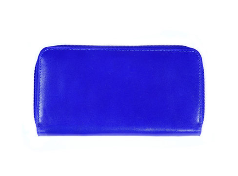 Beautiful Blue Makeup Bag Isolated On White