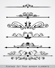 set of page border ornament