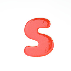 wooden toy letter S