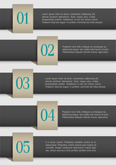 Black paper numbered banners