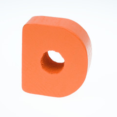 wooden toy letter D