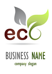 Business logo eco leaf design