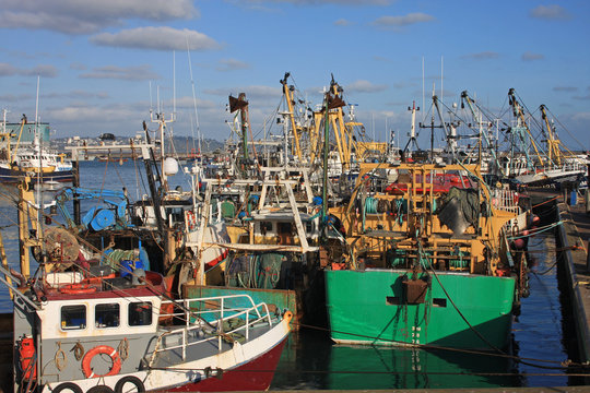 Trawlers in Brixham harbour