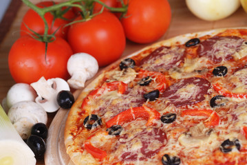 fresh baked pizza
