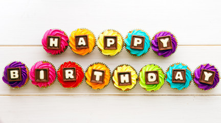 Happy birthday cupcakes