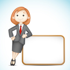 3d Business Woman in Vector