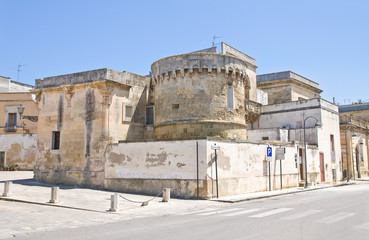The Aragonese Castle of Martano. Puglia. Italy.