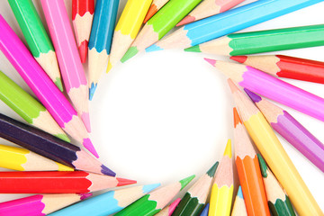 Color pencils isolated on white