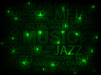 Fototapeta premium green music card