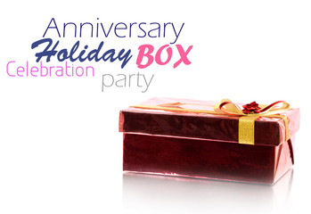 Red Gift Box on white background